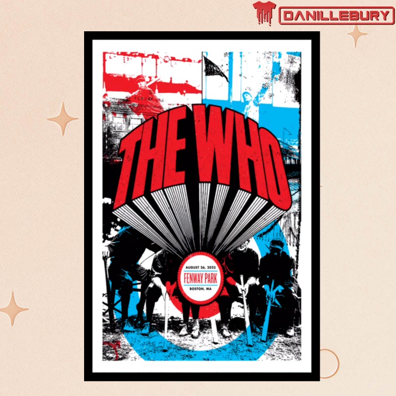The Who Fenway Park Boston MA Aug 26 2025 Tour Poster