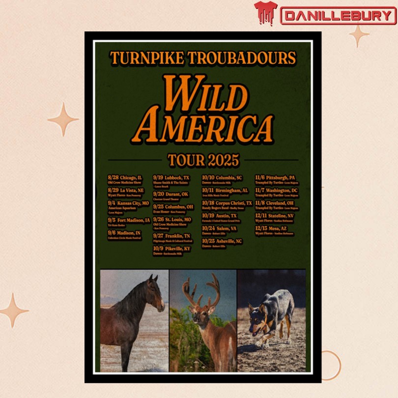 Turnpike Troubadours Wild America Tour 2025 Posters