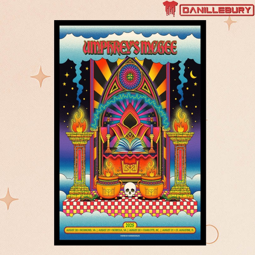 Umphrey’s McGee Norfolk VA Aug 29 2025 Tour Poster