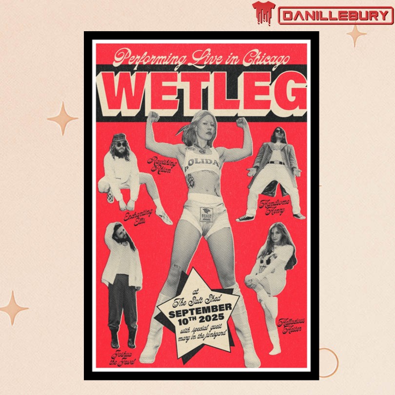 Wet Leg Sep 10 2025 The Salt Shed Chicago IL Tour Poster