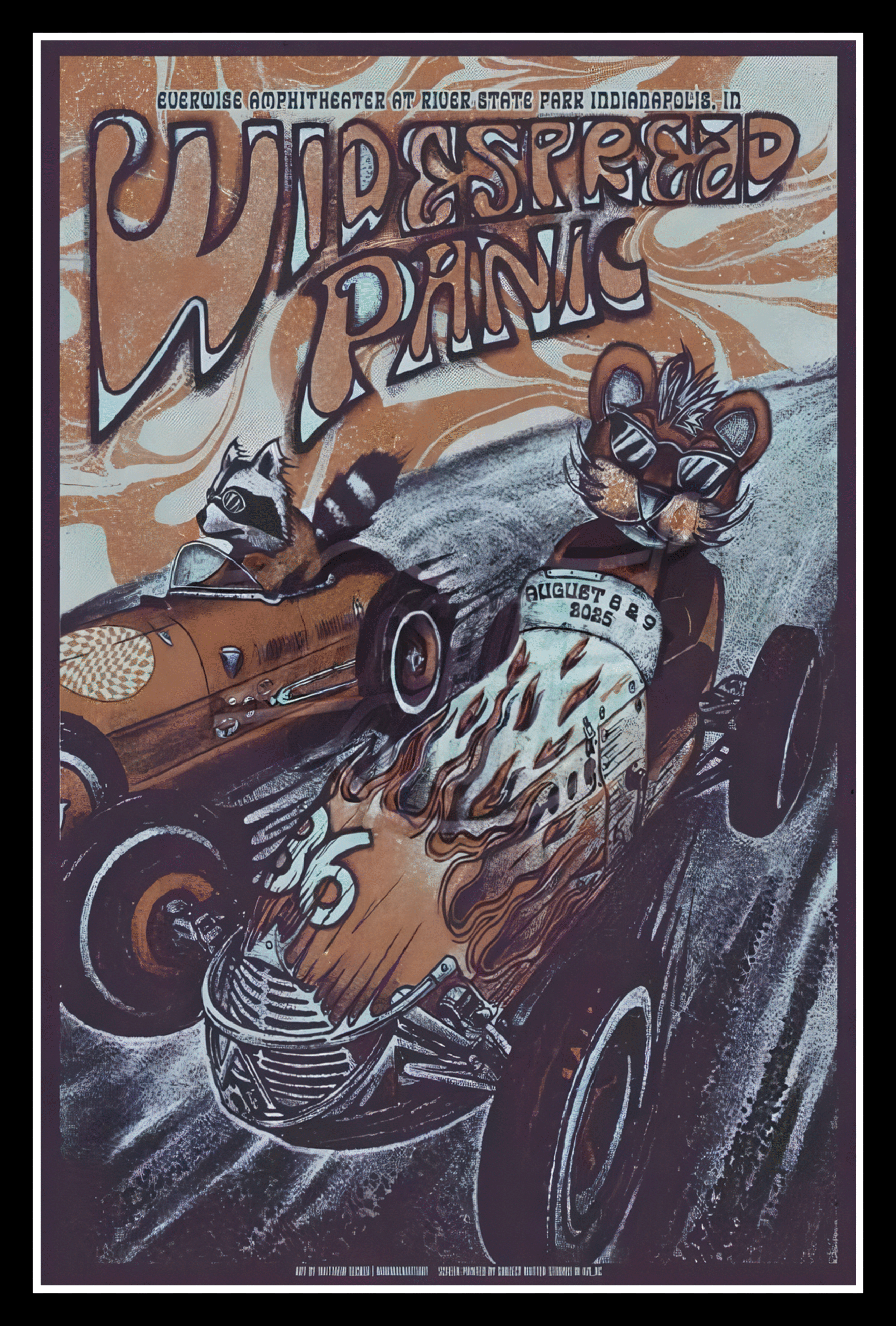 Widespread Panic August 8, 9 2025 White River State Park, Indianapolis, IN Poster