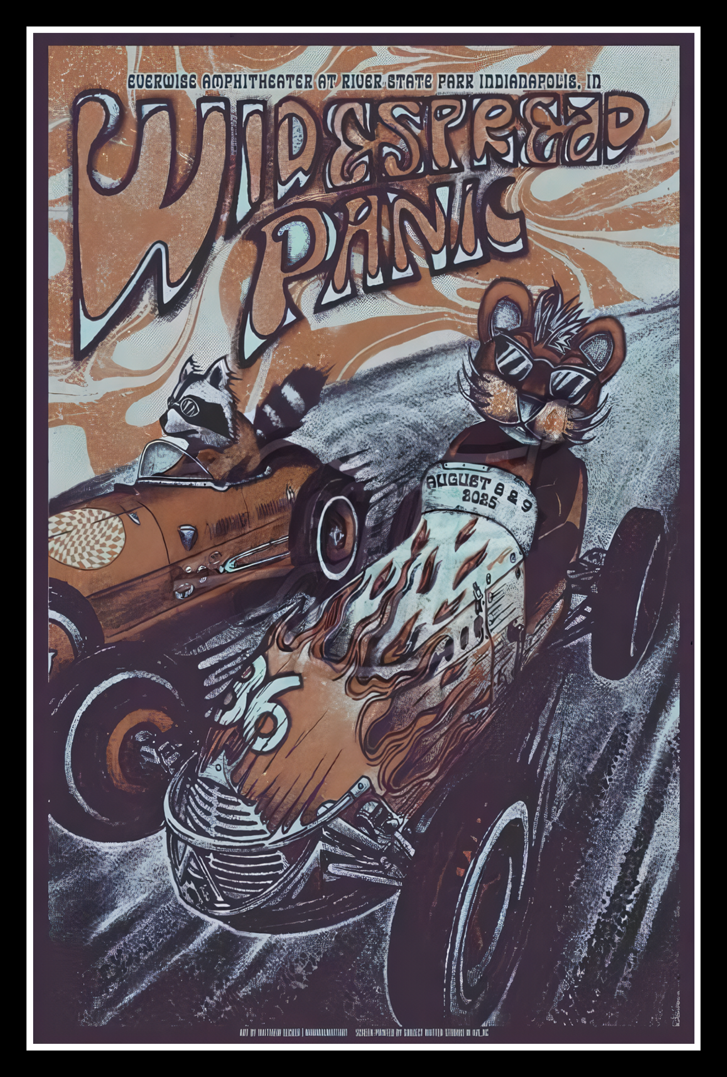 Widespread Panic August 8, 9 2025 White River State Park, Indianapolis, IN Poster