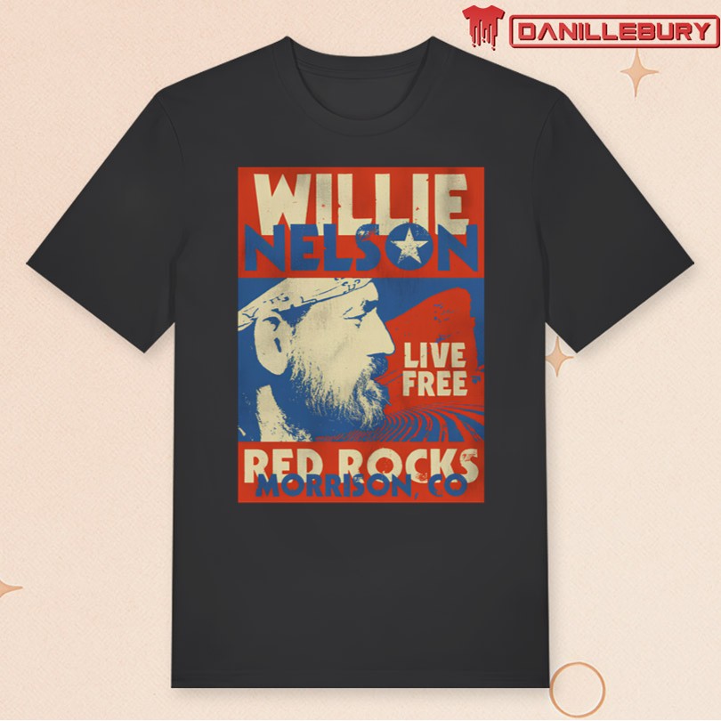 Willie Nelson Red Rocks Morrison CO T-shirt Limited