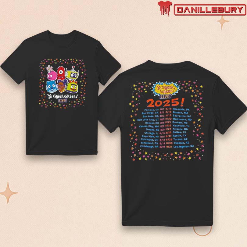 Yo Gabba Gabba Live! 2025 Official Youth Tour Tee
