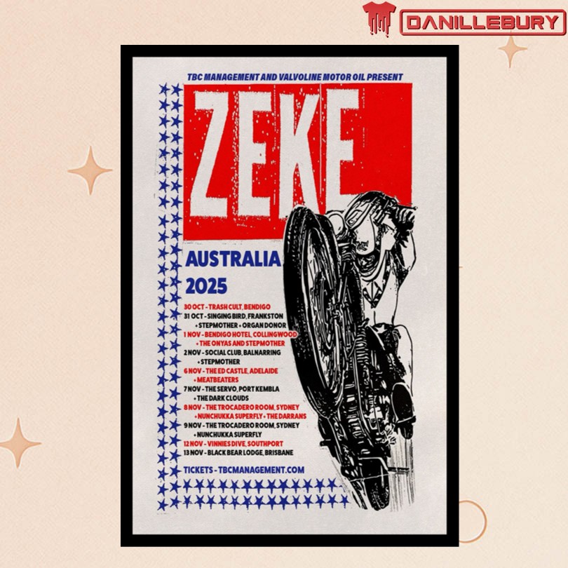 Zeke Australia Tour 2025 Poster