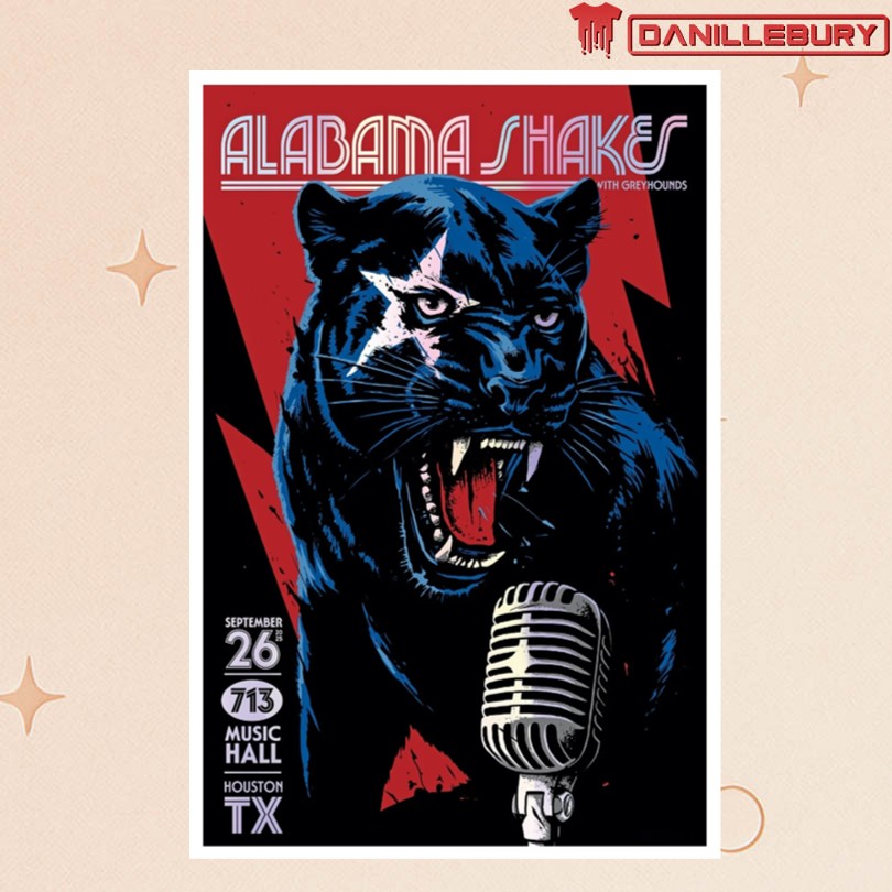 Alabama Shakes Houston Texas 09 26 25 Event Poster