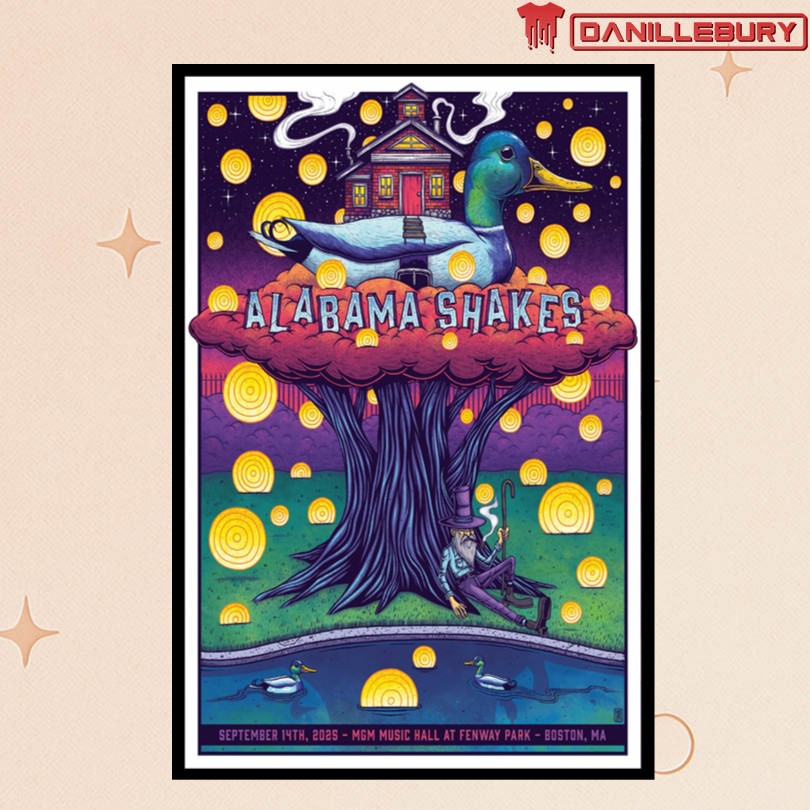 Alabama Shakes MGM Music Hall At Fenway Park 09 14 25 Boston MA Tour Poster