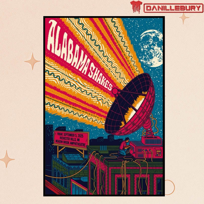 Alabama Shakes Sept 5 2025 Rochester Hill MI Tour Poster
