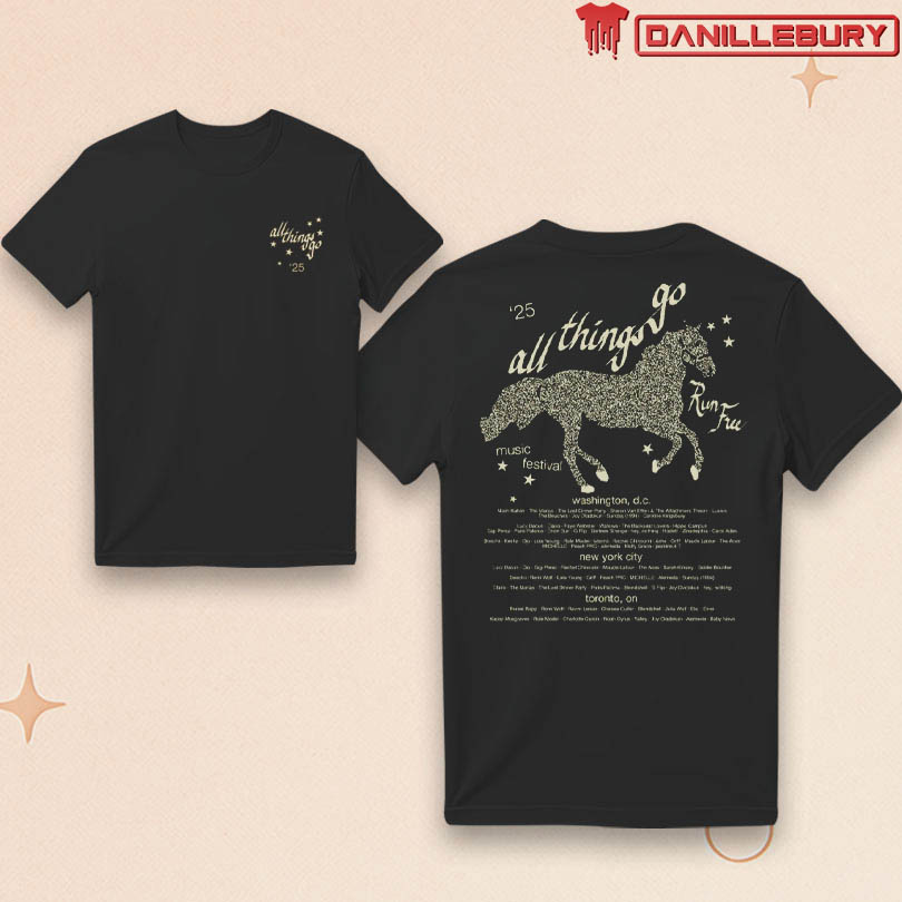 All Things Go Festival 2025 Run Free Lineup Tee