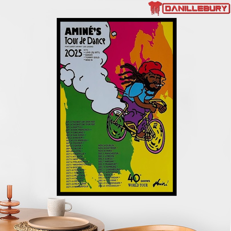 Amine Tour De Dance Live Show Poster 2025 - Image 2
