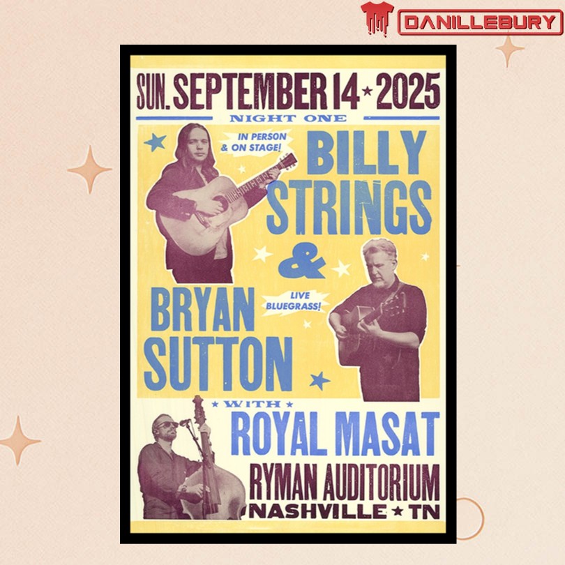 Billy Strings Ryman Auditorium 9.14.25 Nashville TN Tour Poster