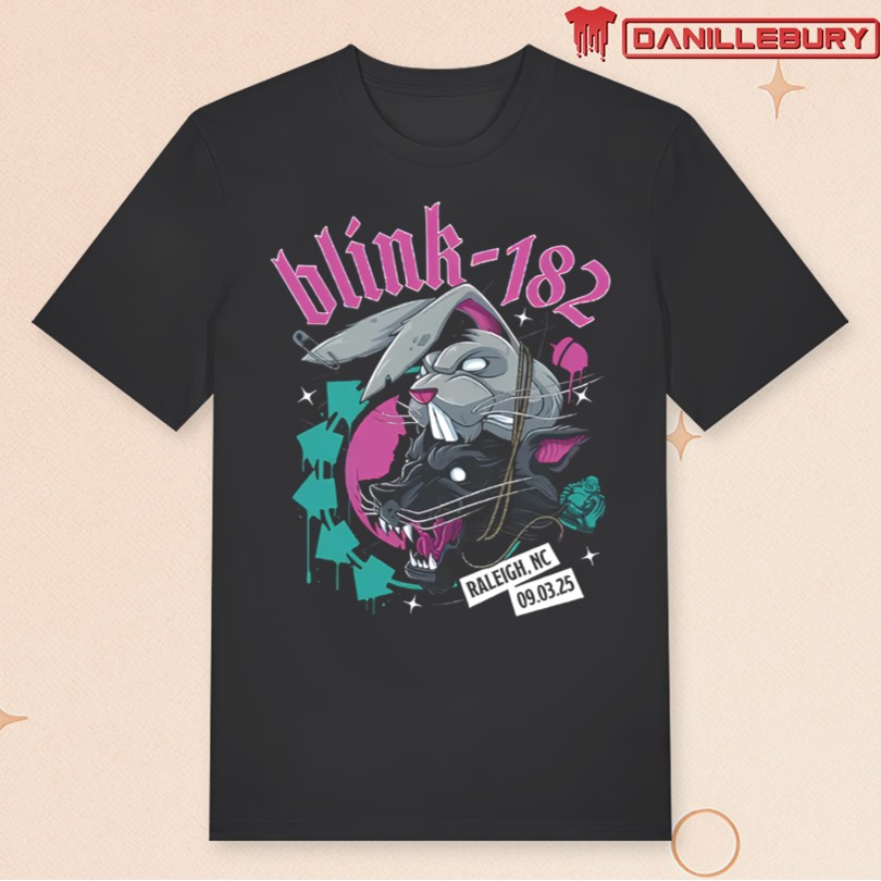 Blink-182 Raleigh NC Sep 3 2025 Event T-Shirt