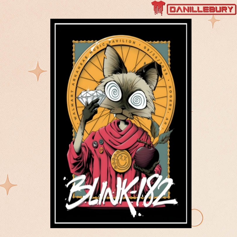 Blink-182 Sept 24 2025 Walmart Arkansas Music Pavilion Event Poster