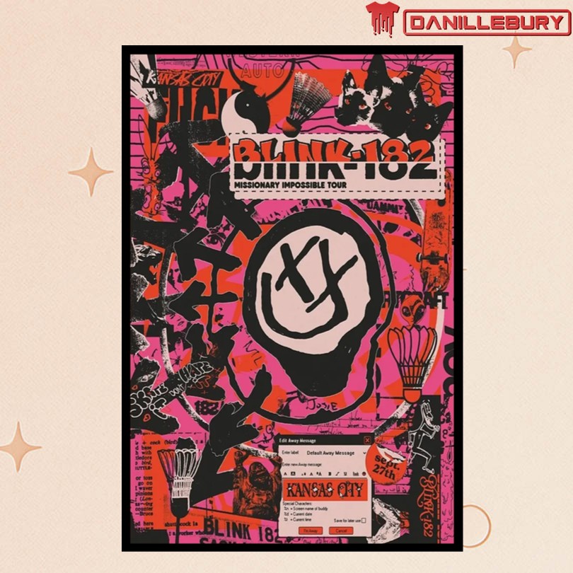 Blink-182 Sept 27 2025 Kansas City Poster