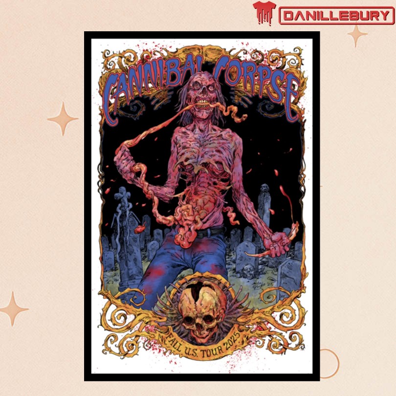 Cannibal Corpse Fall 2025 US Tour Poster