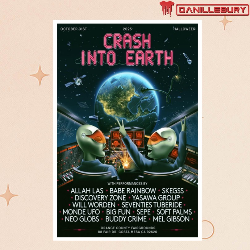 CRASH INTO EARTH Oct 31 2025 88 Fair DrCosta Mesa CA Posters