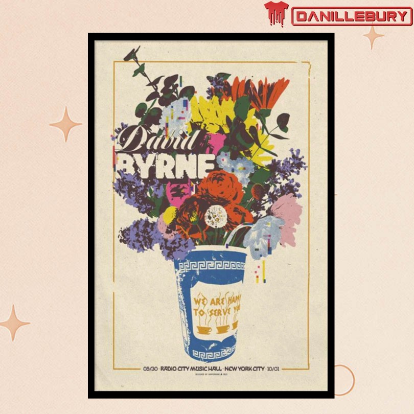 David Byrne Sept 30-Oct 1 2025 Radio City Music Hall NY Poster