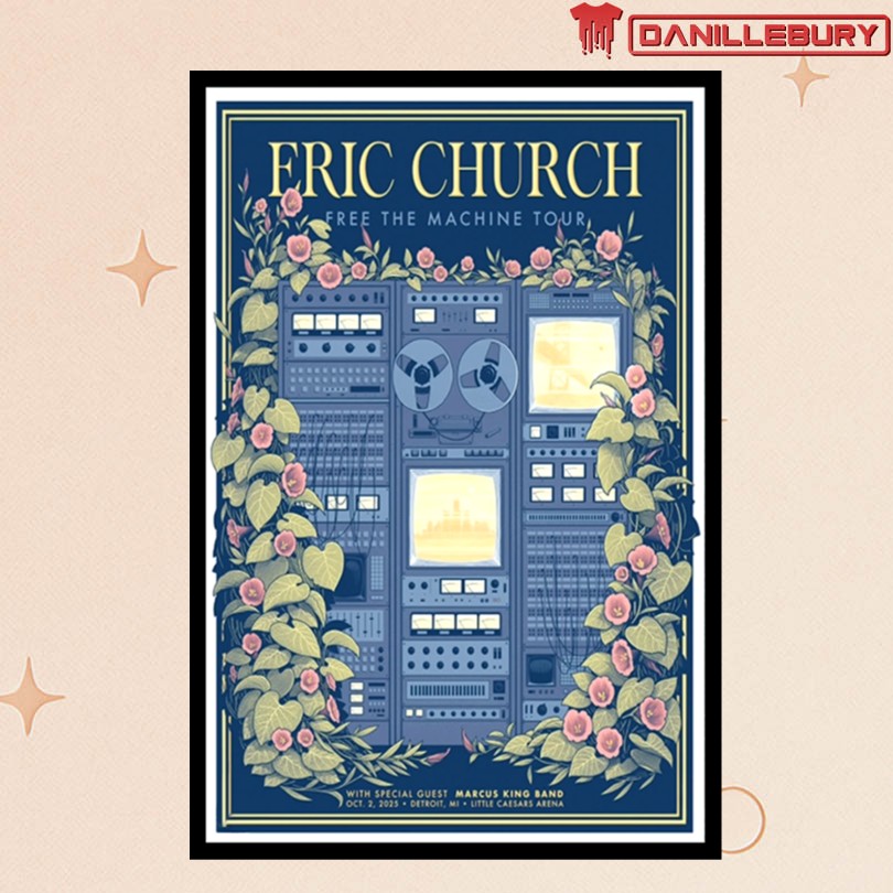 Eric Church Detroit MI 10 02 2025 Event Poster