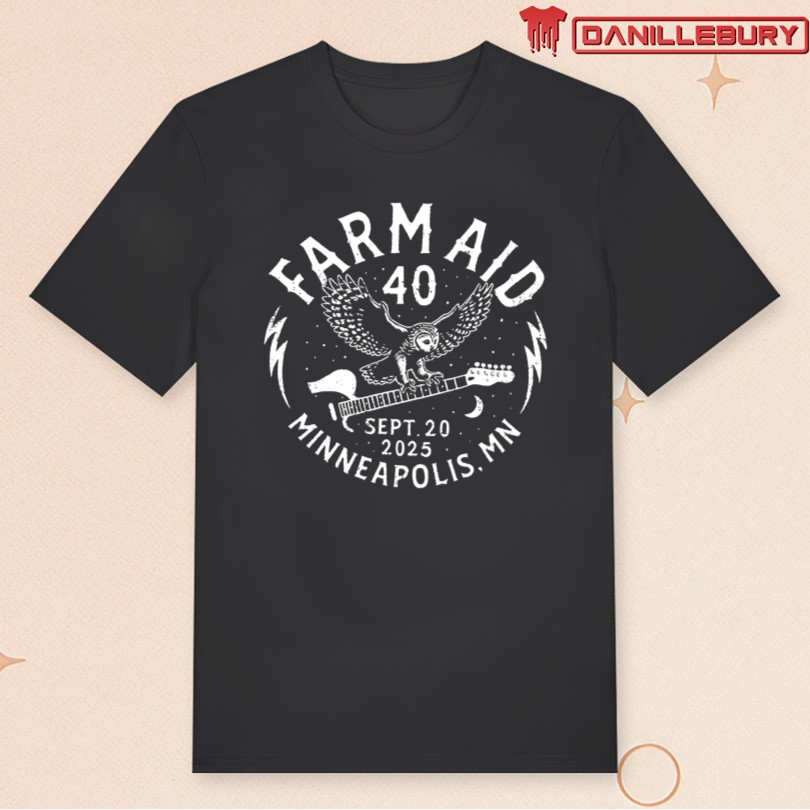 Farm Aid 40 Barn Owl Sept 20 2025 Minneapolis MN T-Shirt