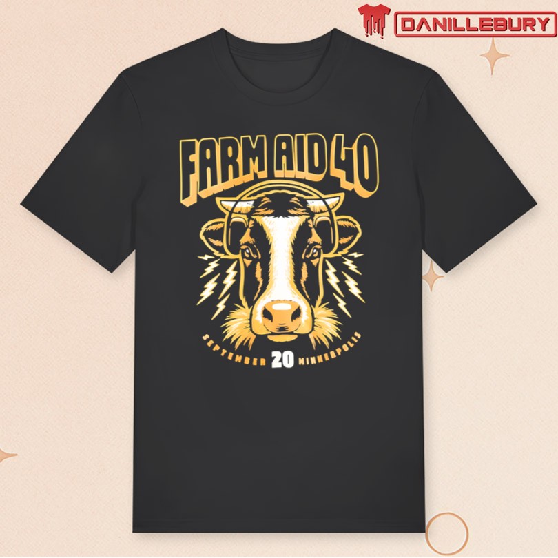 Farm Aid 40 Cow On Headphones Merch