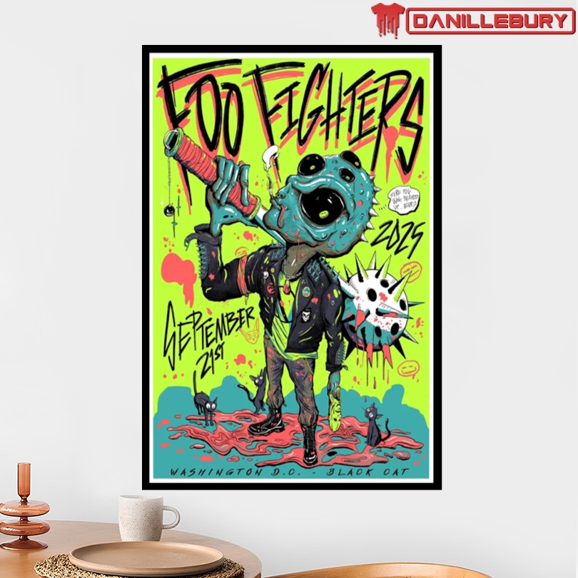 Foo Fighters The Black Cat Washington DC Sept 2025 Poster - Image 2