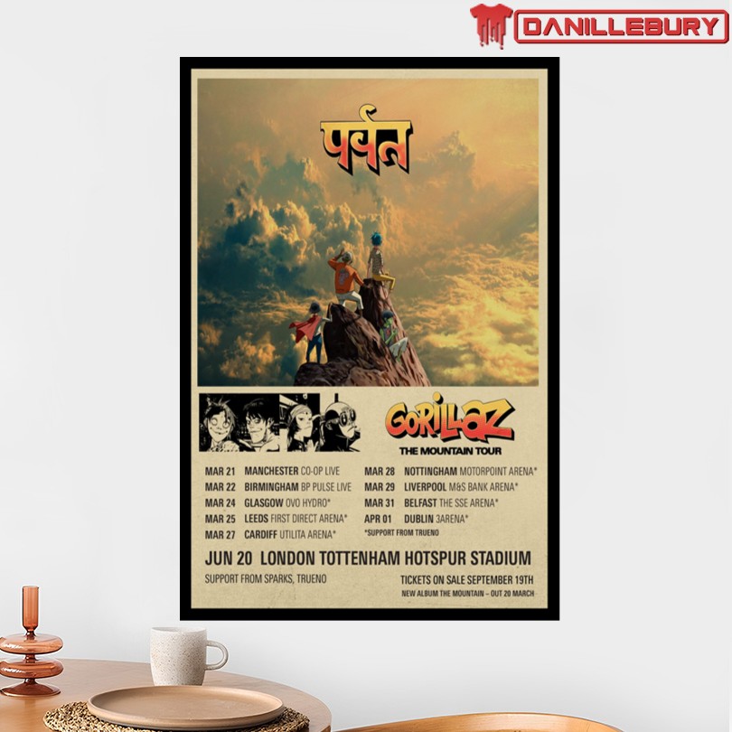 Gorillaz The Mountain Tour UK & Ireland Arenas 2026 Poster - Image 2