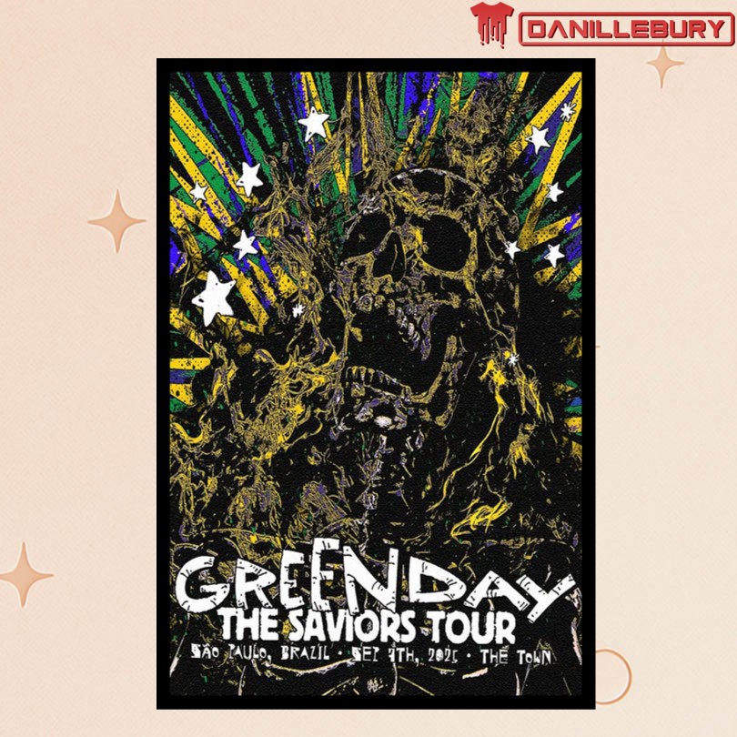 Green Day Sept 7 2025 The Town Sao Paulo Brazil Tour Poster