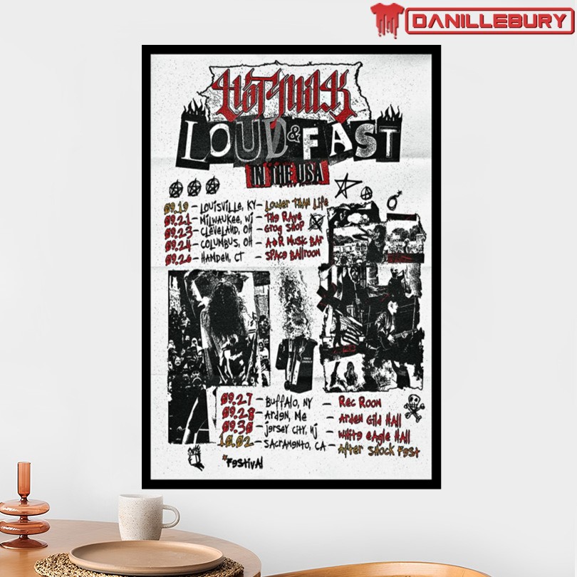 Hot Milk Loud And Fast USA Tour Poster - Image 2