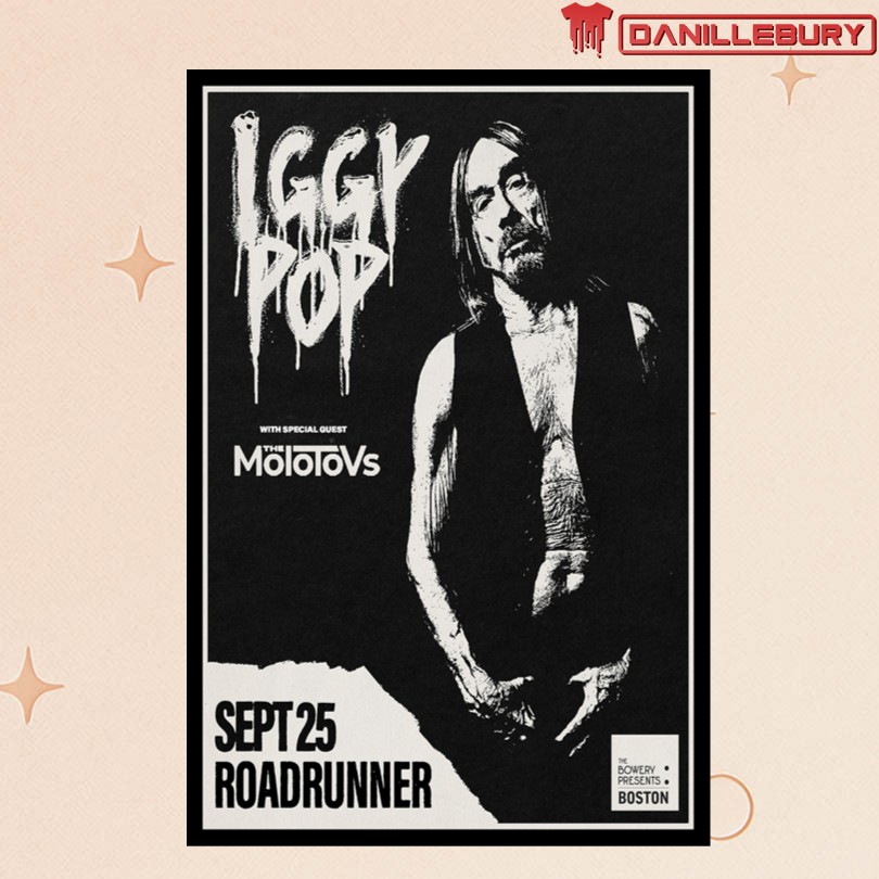 Iggy Pop Sept 25 2025 Roadrunner Boston Poster