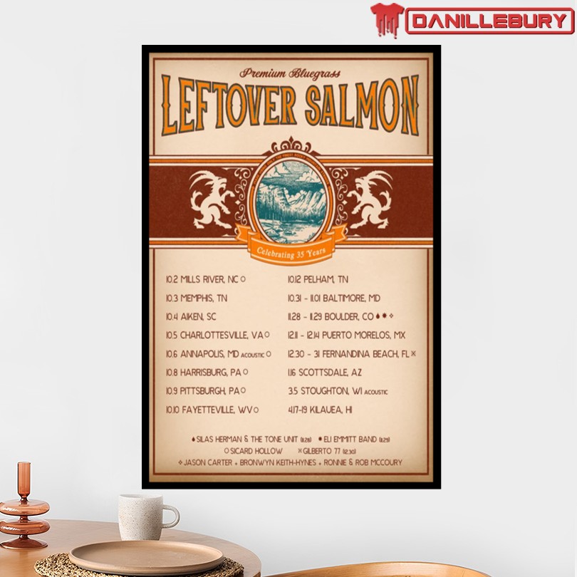 Leftover Salmon Live Concert Tour Poster 2025 - Image 2