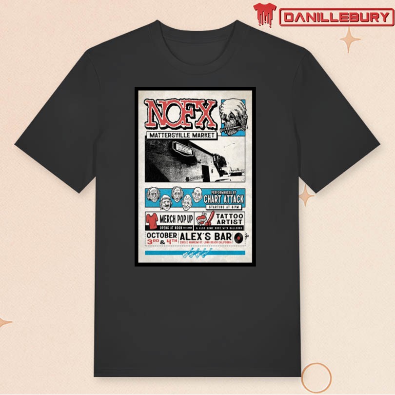 NOFX Oct 3rd & 4th 2025 Alex's Bar Long Beach CA Poster - Image 3