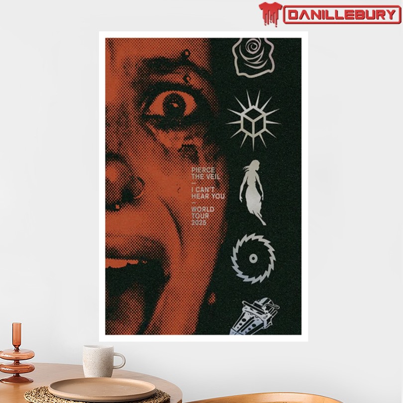 Pierce The Veil I Cant Hear You World Tour 2025 Poster - Image 2