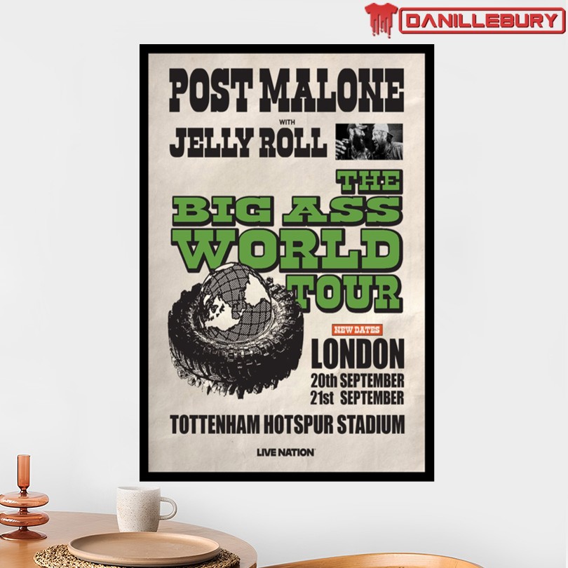 Post Malone Sept20-21 2025 Tottenham Hotspur Stadium London Poster - Image 2