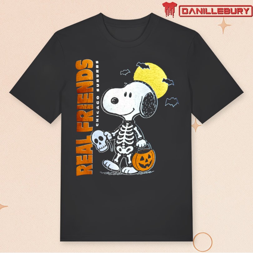Real Friend Dog Skeleton Halloween 2025 Merch