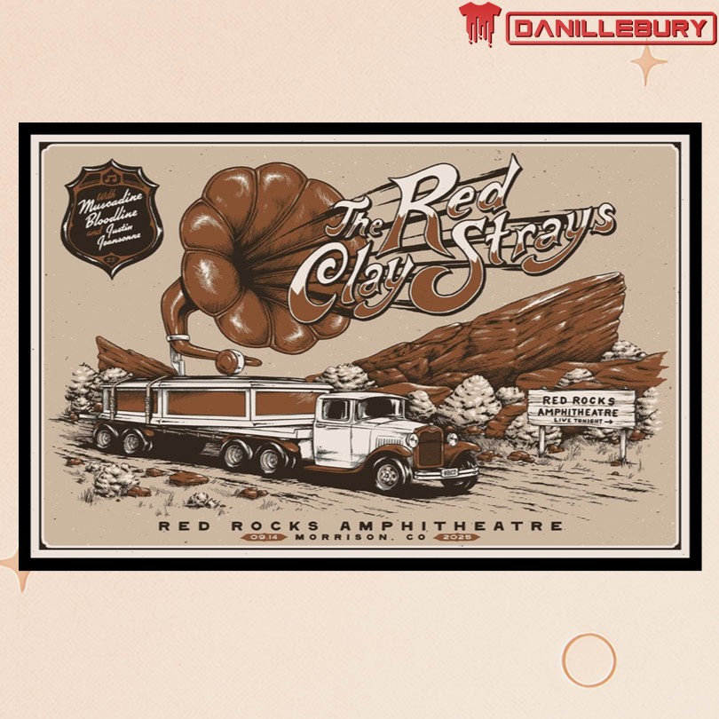 Red Clay Strays Red Rock Morrison CO Sep 14 2025 Concert Poster