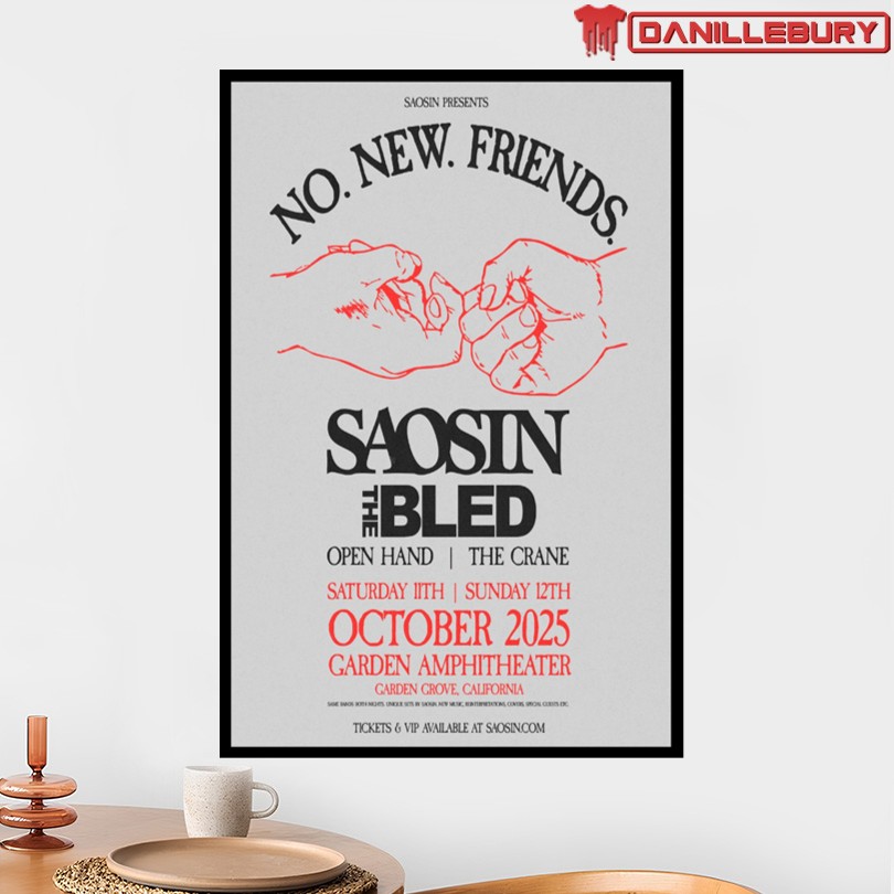 Saosin October 2025 Garden Grove California Poster - Image 2