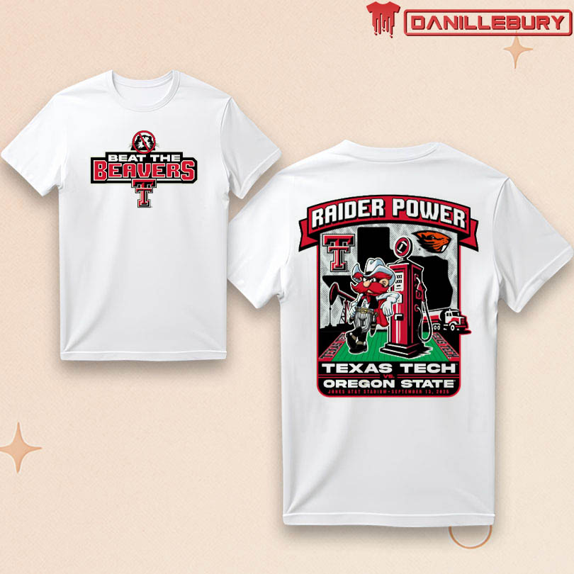 Texas Tech vs Oregon State 2025 Raider Power Energy Gameday Shirt