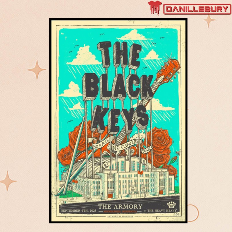 The Black Keys Sept 6 2025 Minneapolis MN Concert Poster
