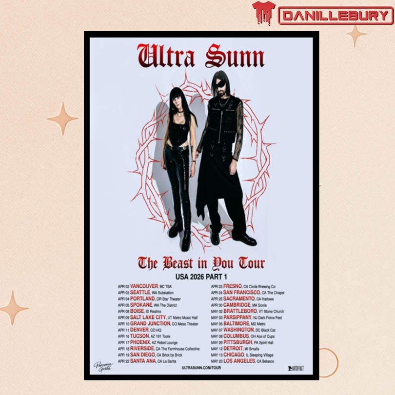 Ultra Sunn The Beast In You Tour USA Tour 2026 Poster