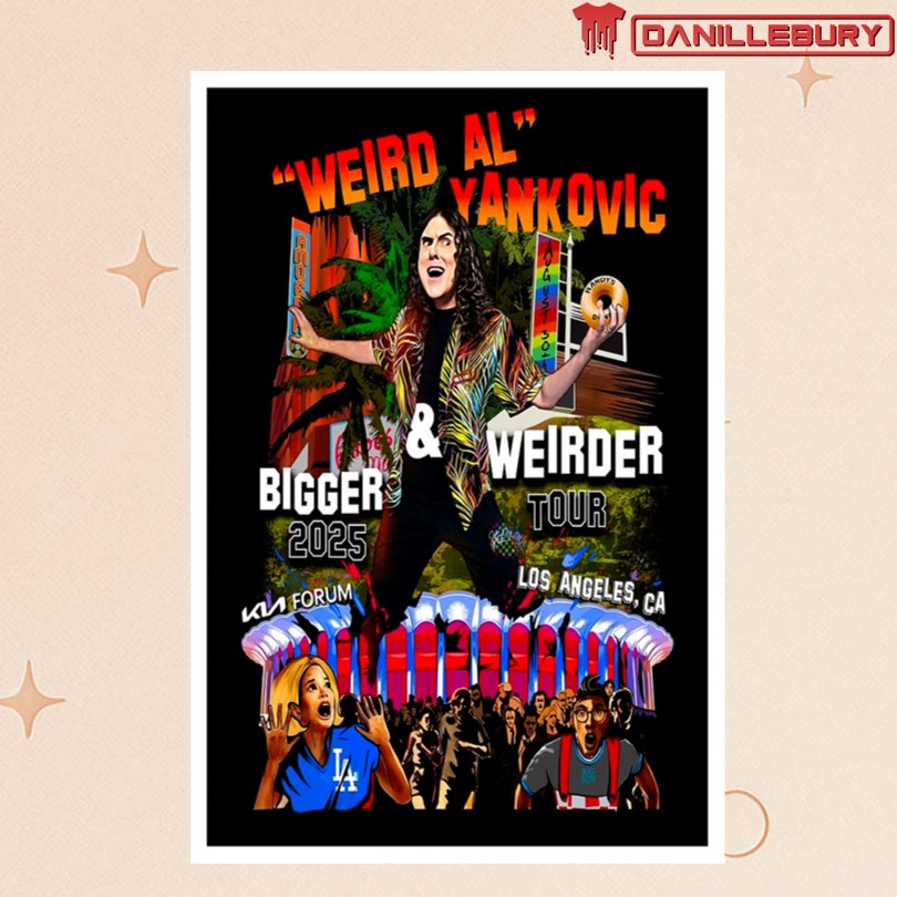 Weird Al Yankovic Kia Forum Bigger & Weirder 2025 Tour Posters