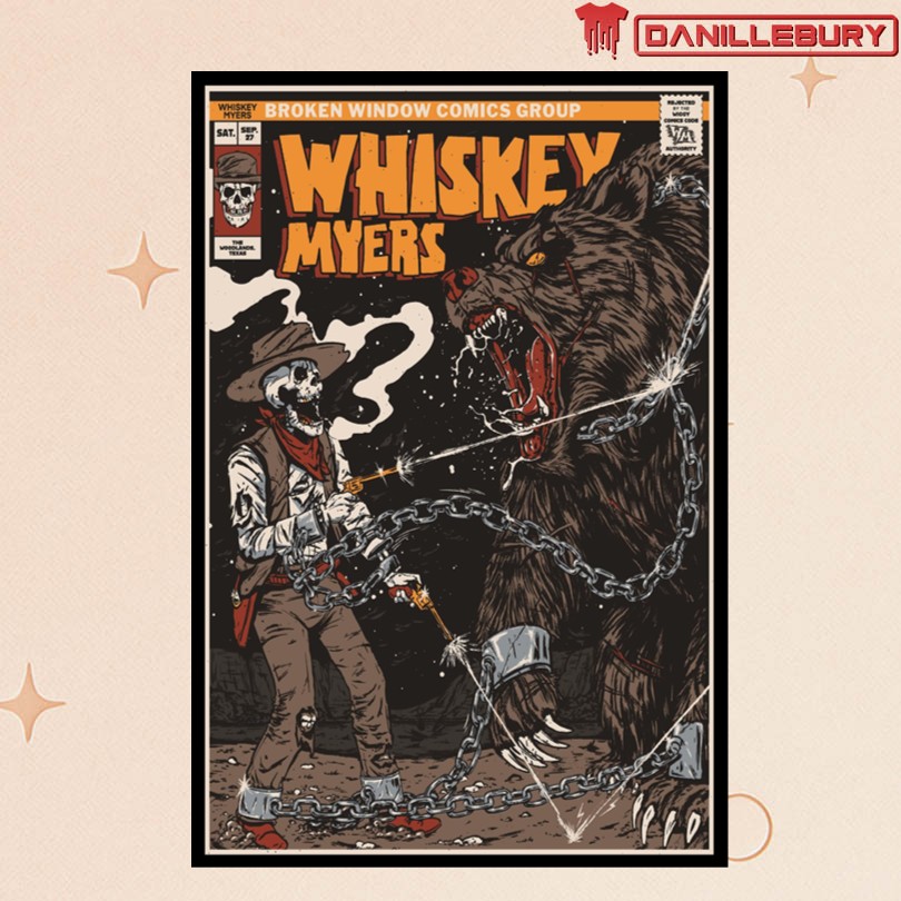 Whiskey Myers Sept 27 2025 The Woodlands Texas Poster