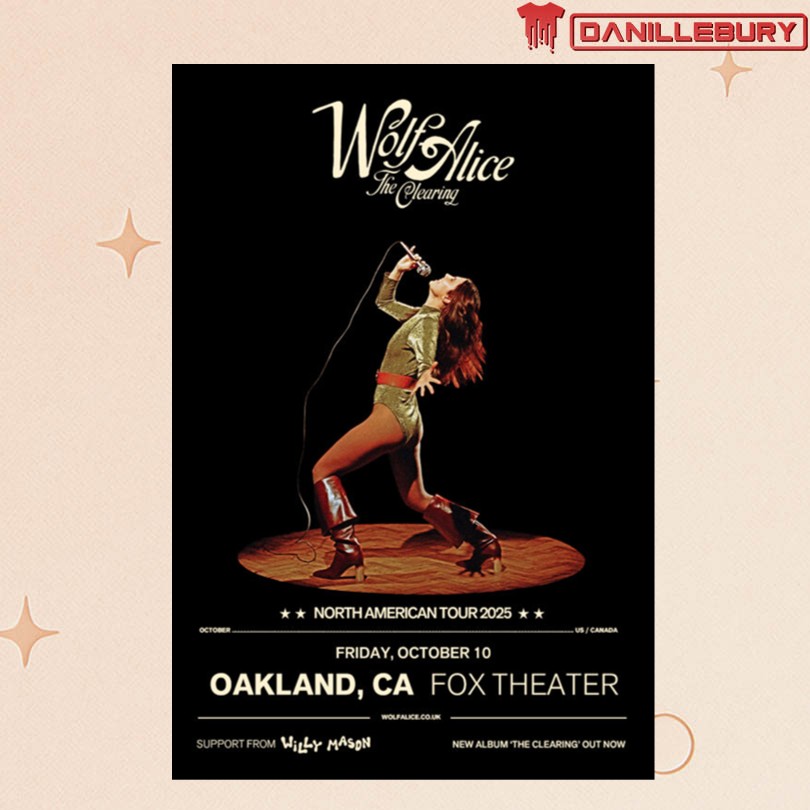 Wolf Alice North American Tour 10 10 2025 Oakland CA Poster