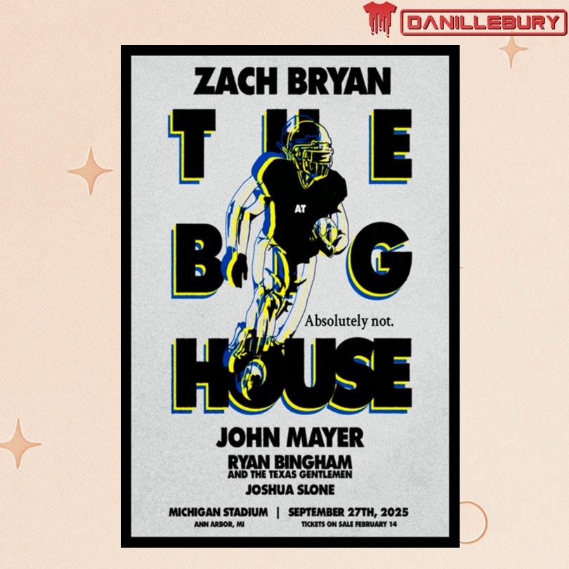 Zach Bryan Michigan Stadium September 27 2025 Poster