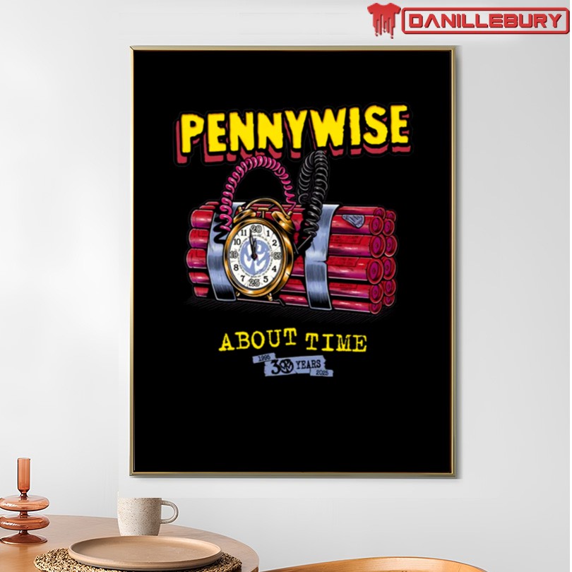 2025 Pennywise About Time 30yr Anniversary Shirt - Image 4
