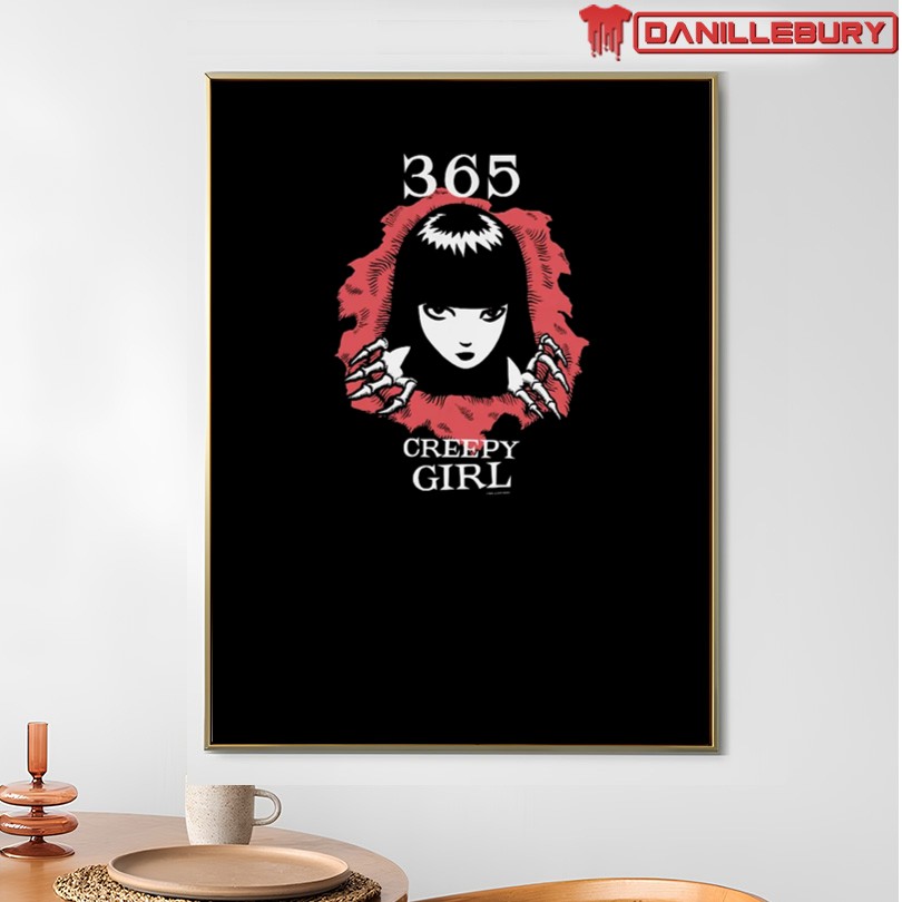365 Creepy Girl halloween 2025 shirt - Image 4