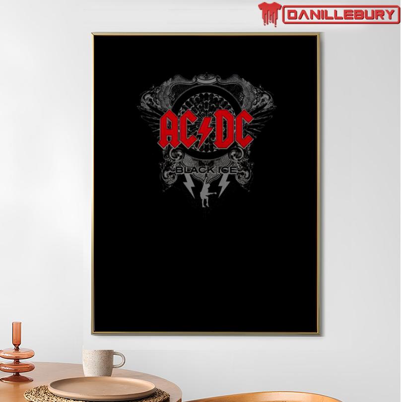 ACDC Black Ice Red Logo T Shirt - Image 2