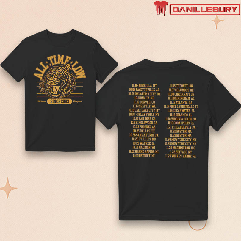 All Time Low Tiger 2025 Merch
