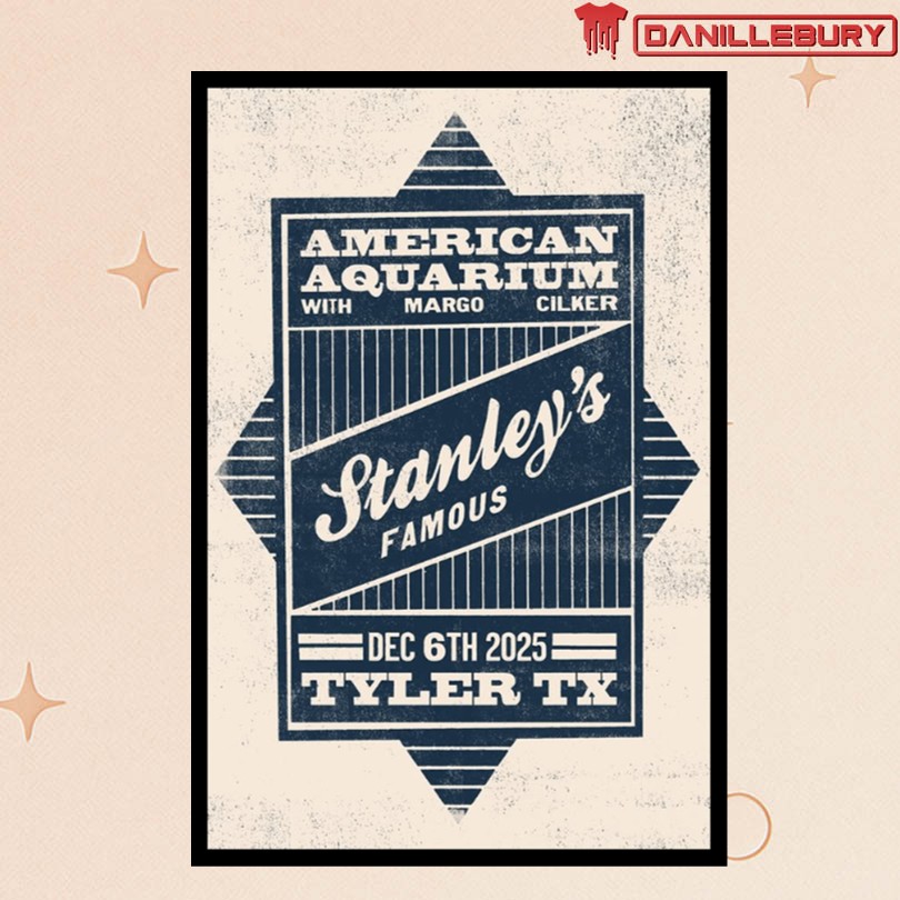 American Aquarium Tyler Texas Dec 6 2025 Show Poster