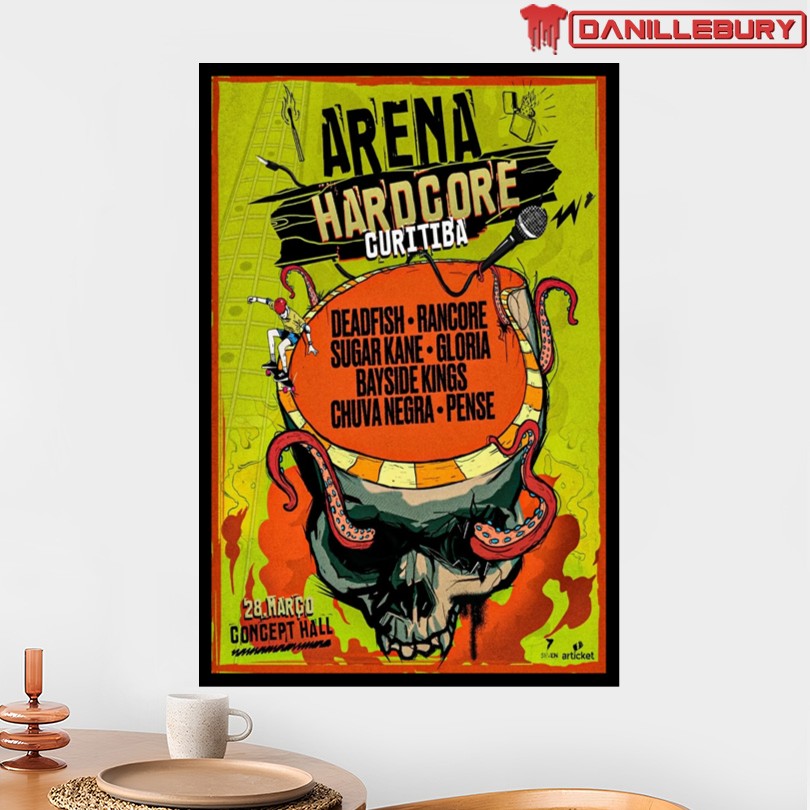 Arena Hardcore March 28 2025 Curitiba Brazil Tour Poster - Image 2