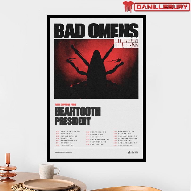 Bad Omens Do You Feel Love North America 2026 Poster - Image 2